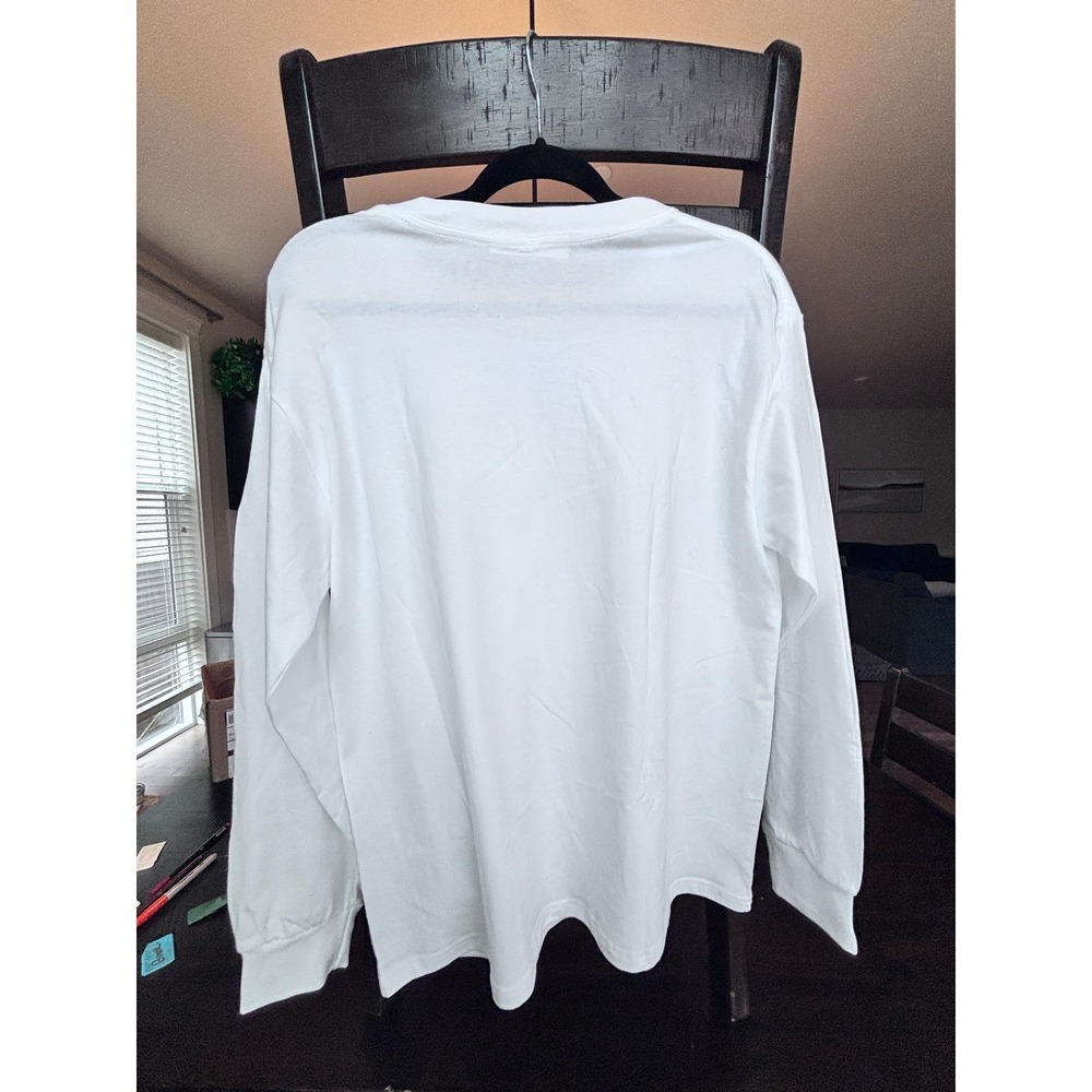 NWOT Make‎ a Dog Smile White Long Sleeve Dog Lover Tee Shirt Medium Paw Print - Picture 5 of 5